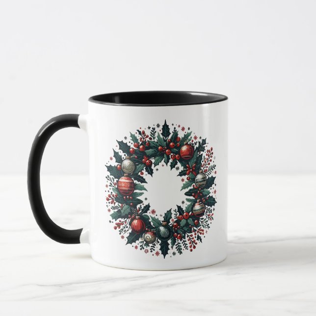 Taza Wreath navidades (Izquierda)