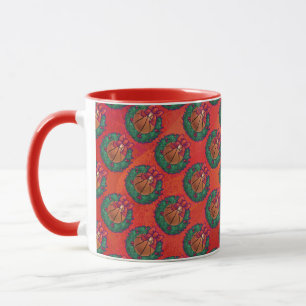 Taza Wreath sobre el baloncesto dentro de los Navidades