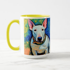 Taza Write Bull Terrier crayon look art coffee mug