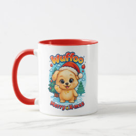 Taza Wuffoo Starssie Merry X-mas Kawaii 3D Holiday