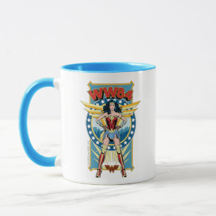 Taza WW84  Insignia de personaje femenino de historieta