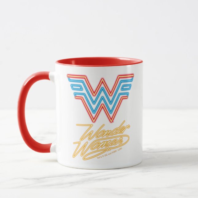 Taza WW84 | Wonder Woman Neon Light Logo (Izquierda)