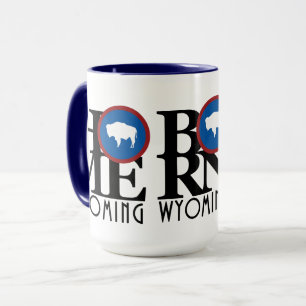 Taza Wyoming Triple Play (Hogar, Nacido, Amor) 15oz