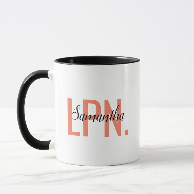 Taza Xmas de enfermeras prácticas con licencia de LPN p (Izquierda)