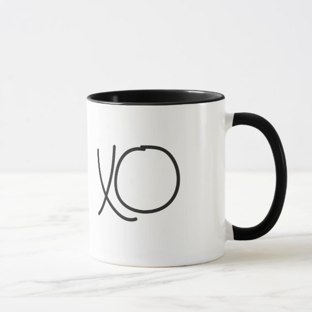 Taza XO - abrazos y besos - tipografía (Derecha)
