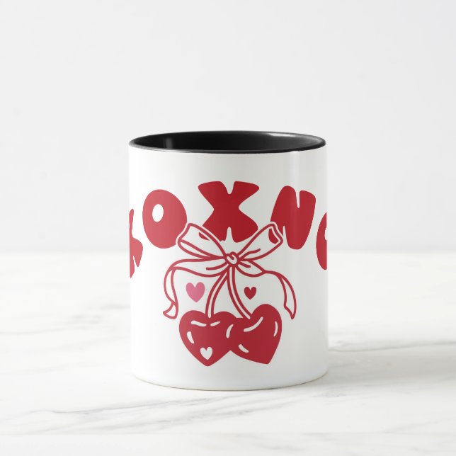 Taza XOXNO Funny Anti Valentine Heart Cherry (Centro)
