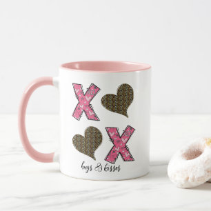 Taza XOXO Abrazos y besos El día de San Valentín de reg