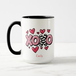 Taza XOXO happy Valentine's day cute red hearts