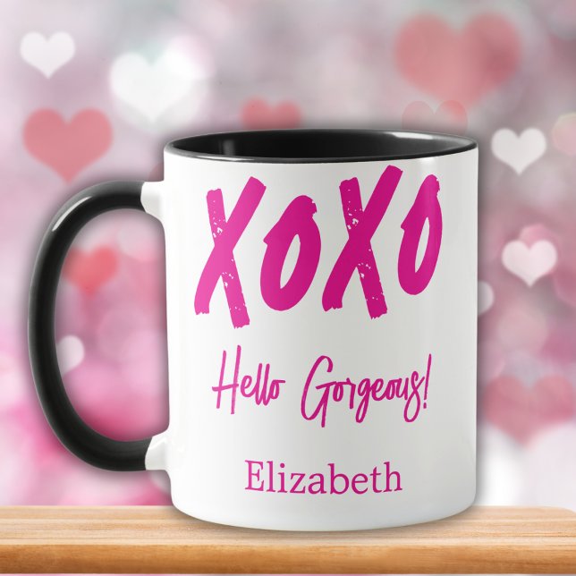 Taza XOXO Personalizado Hola El día de San Valentín (Subido por el creador)