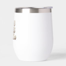 Taza y termo de viaje blancos solo con buenas vibr