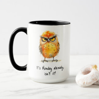 Taza Ya es lunes, no es un café de pájaro gruñón