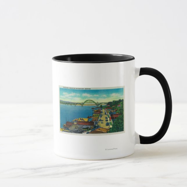 Taza Yaquina Bay Bridge y Waterfront Newport, OR (Derecha)