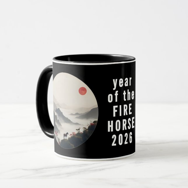 Taza Year of the Horse 2026 Chinese New Year  (Anverso izquierdo)