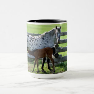 Taza Yegua Appaloosa y potro