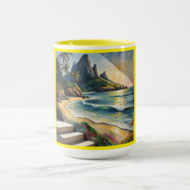 Taza Yellow Beach Sunset Mug
