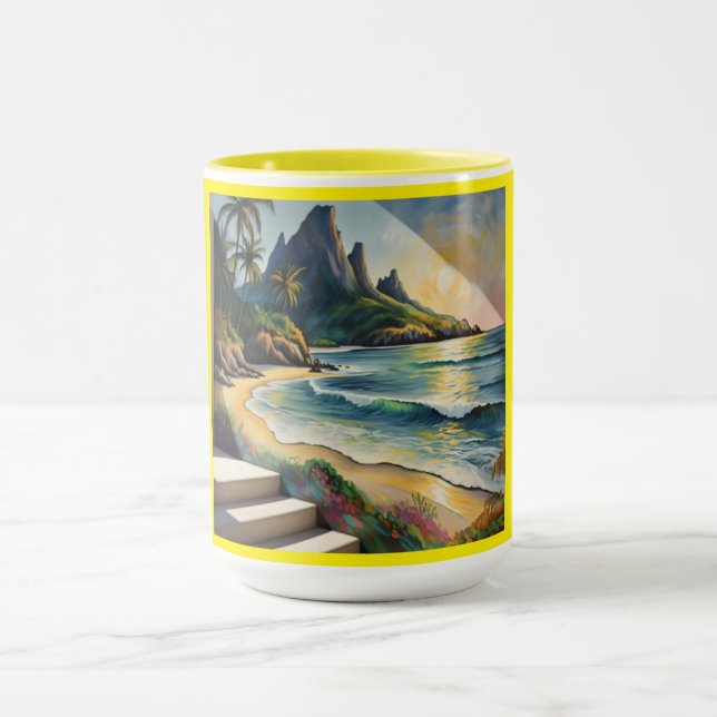 Taza Yellow Beach Sunset Mug (Centro)