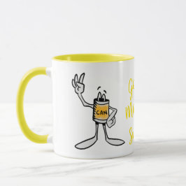 Taza Yellow Can Creature Coffee Mug