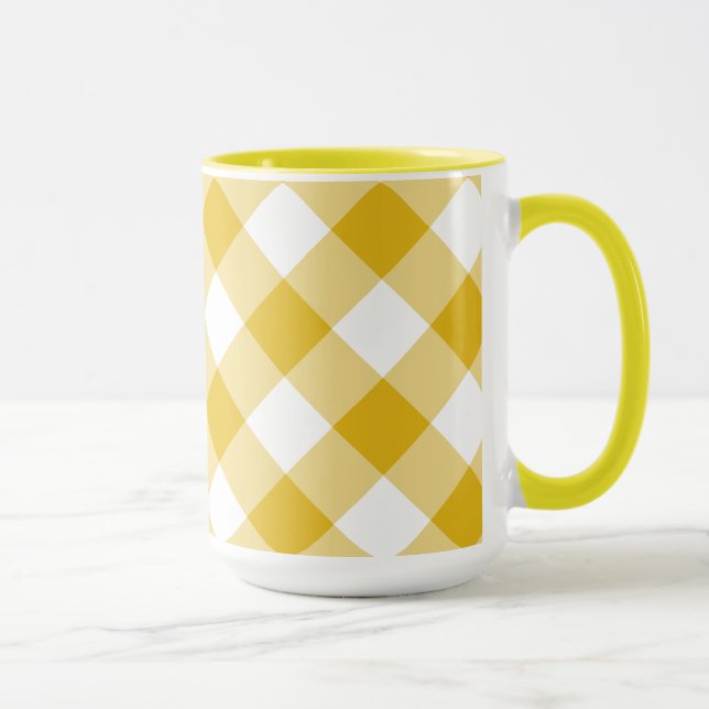 Taza Yellow Gingham Gift (Derecha)