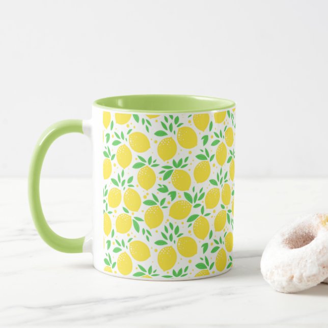 Taza Yellow Lemons Mug Gift (Con donut)