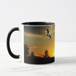 Taza Yellow Sunset Grassy Meadow Coffee Mug