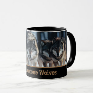 Taza Yellowstone Wolves Coffee Mug Two-Tone