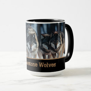 Taza Yellowstone Wolves Coffee Mug Two-Tone