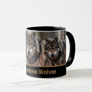 Taza Yellowstone Wolves Coffee Mug Two-Tone