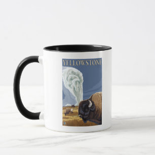 Taza YellowstoneBison con fiel viejo