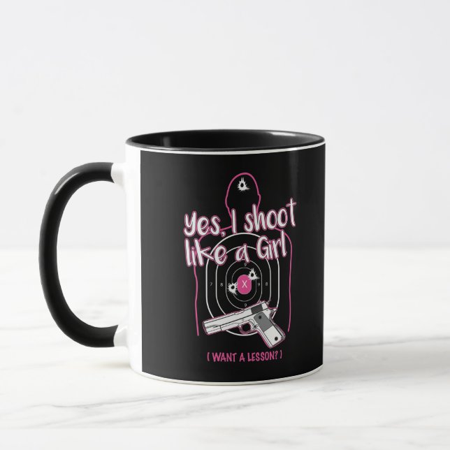 Taza Yes I shoot like A Girl (Izquierda)