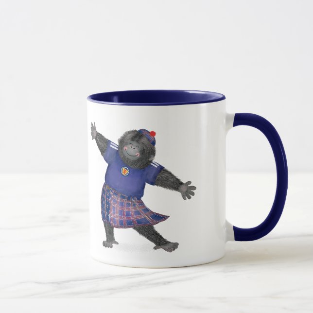 Taza Yes sir, I can boogie gorilla football mug (Derecha)