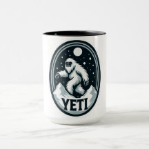 Yeti viaja por el café del monte Nieve Mug