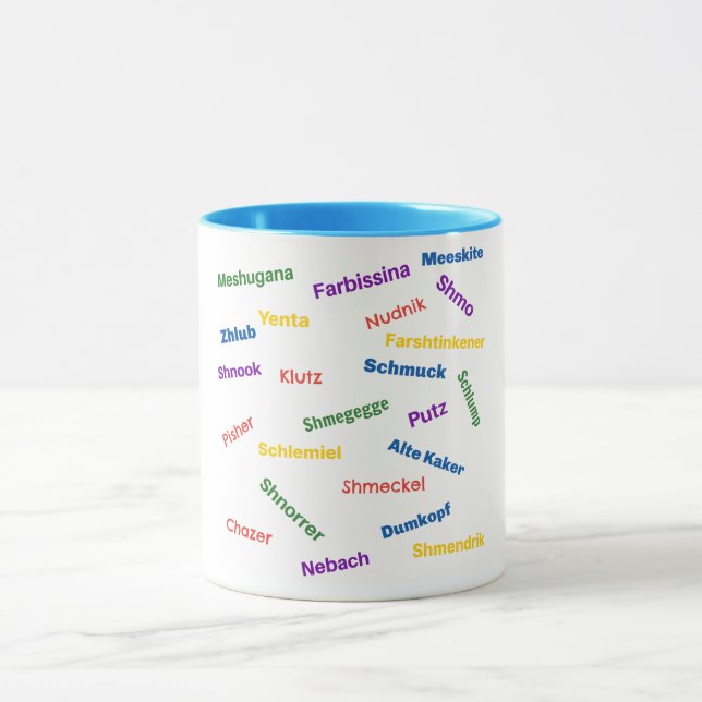 Taza Yiddish Insults Mug (Centro)