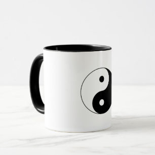 Taza Yin-Yang blanco y negro
