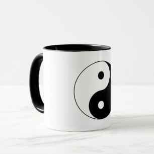 Taza Yin-Yang blanco y negro