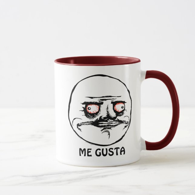 Taza Yo cara cómica que rabia de Gusta (Derecha)