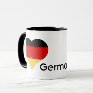 Taza Yo corazón Alemania Bandera Alemana