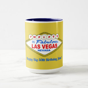 Taza Yo Cumplo CINCUENTA en LAS VEGAS