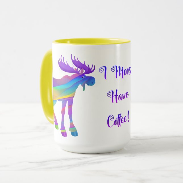 Taza Yo Moose tengo café II - 15 oz.Taza (Anverso izquierdo)