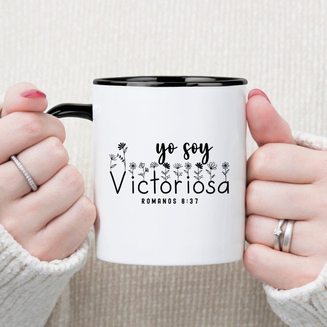 Taza Yo Soy Victoriosa Café Español Cristiano Mug (Subido por el creador)