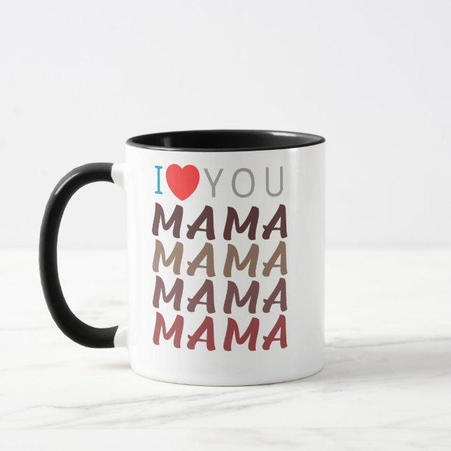 Taza Yo Te Amo Mamá | Regalo Dulce para el Día de  (Izquierda)
