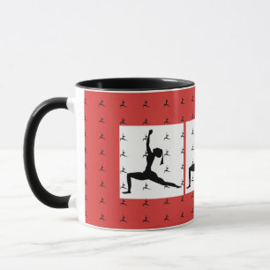 Taza Yoga divertido diseña café rojo combinado Mug/ Cup