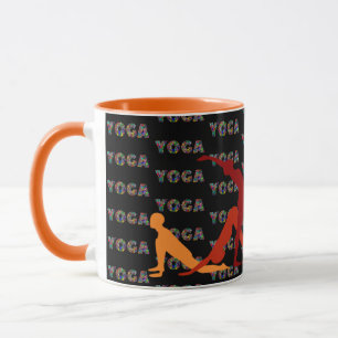 Taza Yoga Poses Cerámica Regalo Café Té Cup Mug