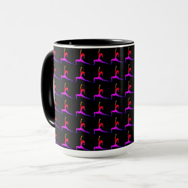 Taza Yoga Rojo Negro (Anverso izquierdo)