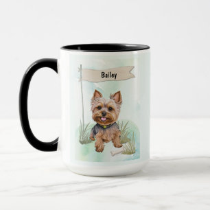 Taza Yorkshire Terrier Acuarela Perro Personalizado