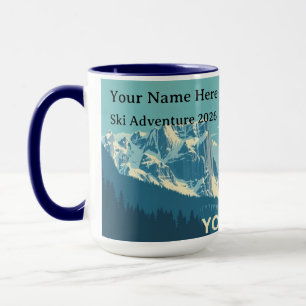 Taza Yosemite Invierno Retro: Half Dome & Picos Nevados