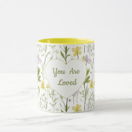 Taza You Are Loved Floral Heart Combo