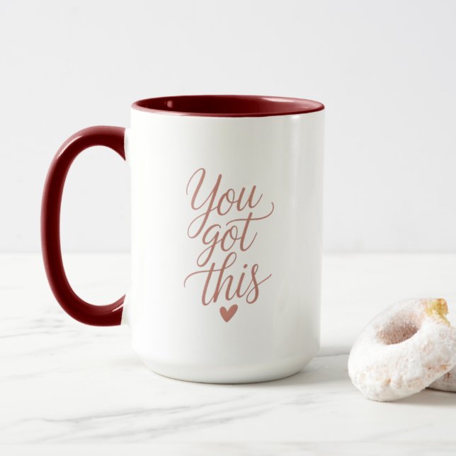 Taza You Got This — Motivational Quote Coffee Mug (Con donut)