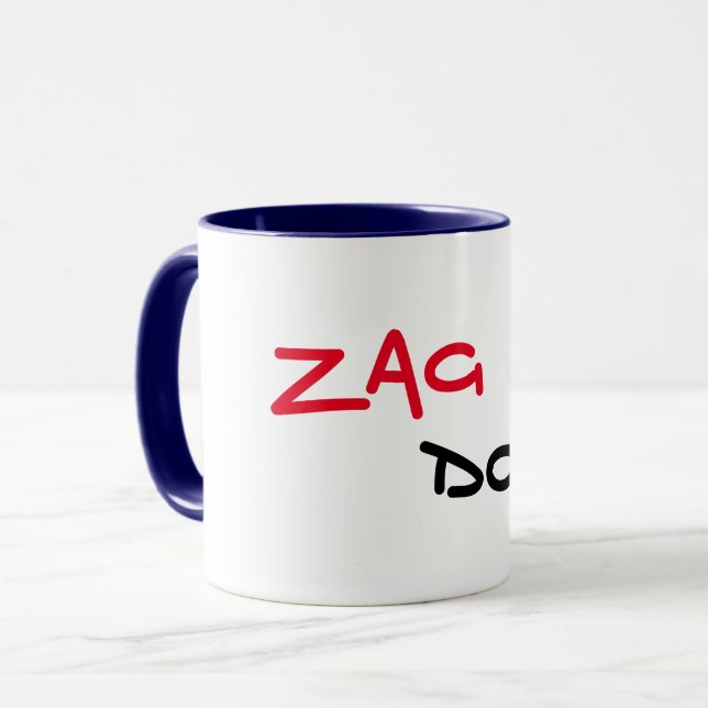Taza Zag Dog Navy Trim Coffee Mug (Anverso izquierdo)