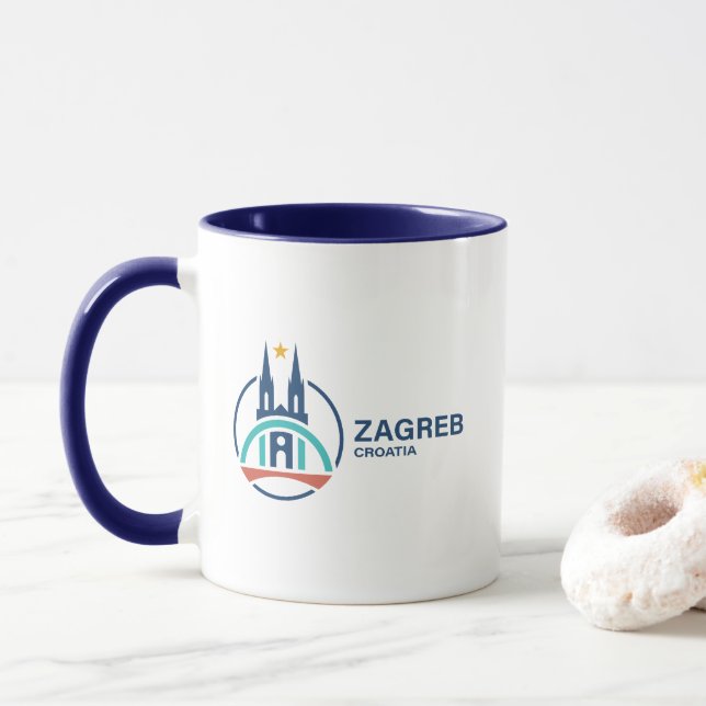 Taza Zagreb Croacia Europa (Con donut)