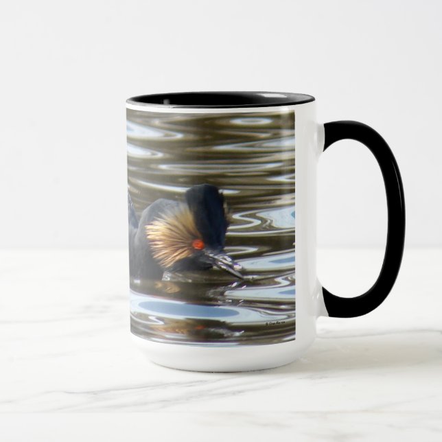 Taza Zampullín cuellirrojo cortejando (Derecha)